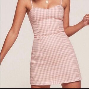 Reformation Pink Gingham Women's Dress